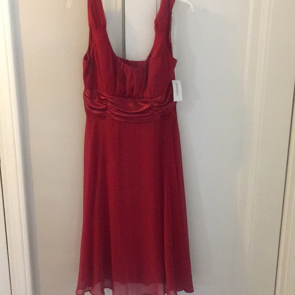 NWT Red Sleveless dress with Satin